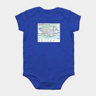 Barcelona - Bus Map - Spain - HD Baby Bodysuit